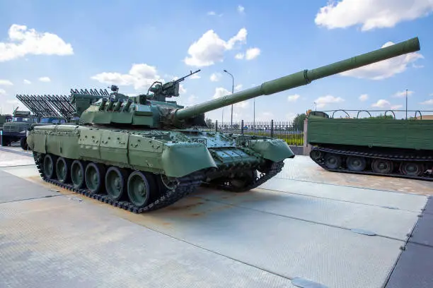 Russian main gas turbine battle tank T-80