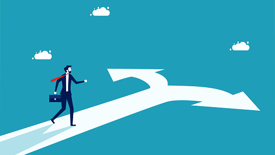 Decide Path Making Business Decisions And Choosing A Career Path Businessmen Decide ...