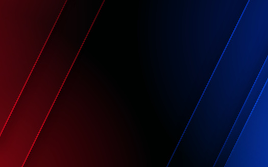 Angled blue red edge dark background with copy space.