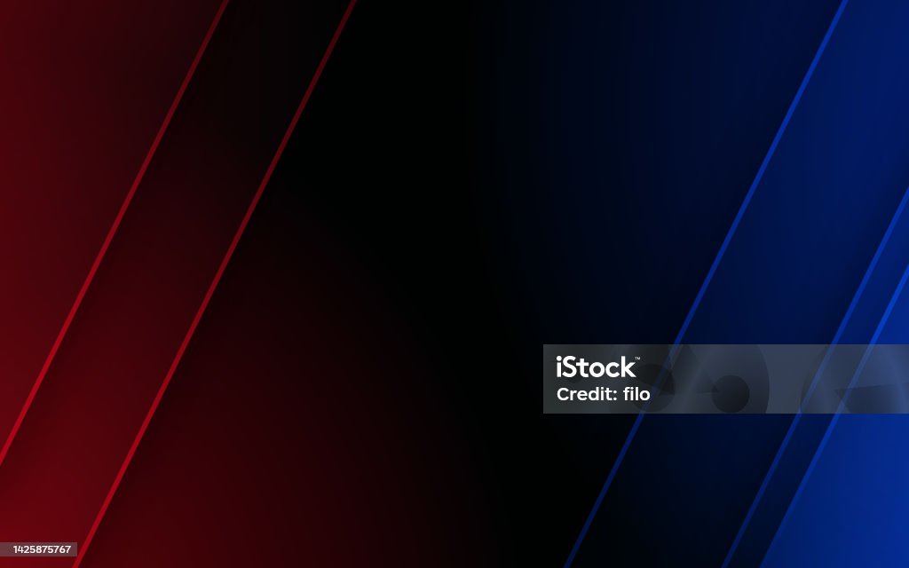 Angled Blue Red Abstract Dark Background Stock Illustration