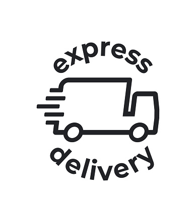 Fast delivery truck icon. Fast shipping. Design for website and mobile apps. Vector illustration.