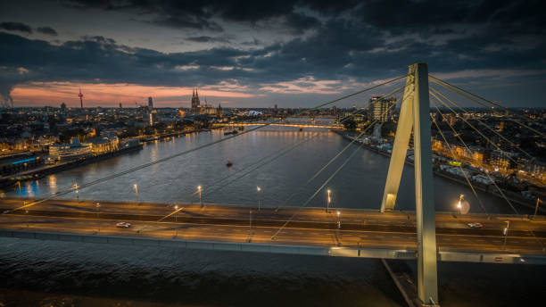 istock Cologne Cityscape at Dusk - Aerial View 1425880188