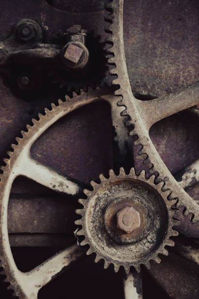 istock Rusty large gears from old mechanism 1425886641