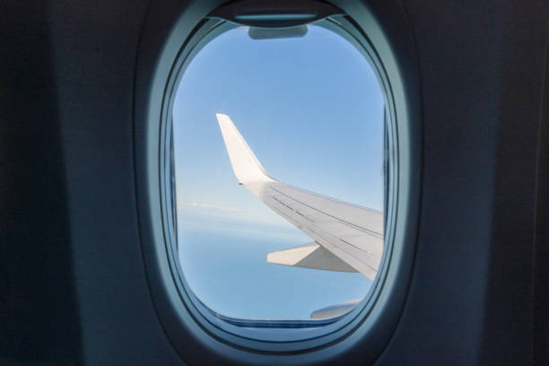 istock View from the inside or interior of the airplane 1425888965