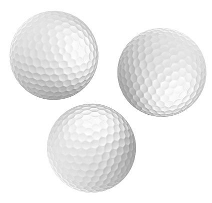 Nice Golf ball isolated on white background