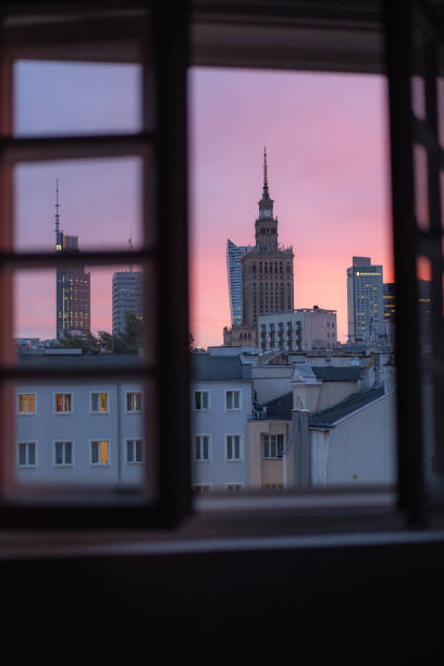 istock Warsaw at night from the window 1425890280