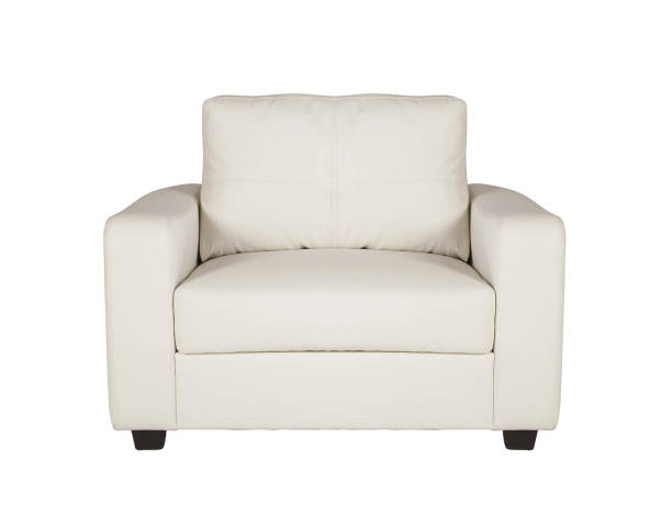 istock studio shot of a leather white armchair isolated 1425901297