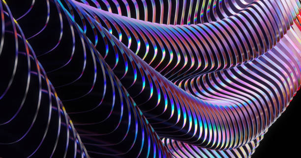 istock Colored abstract background with a futuristic wire-looking element for a modern background 1425901969