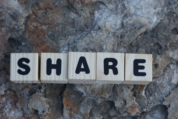 istock Word share from wooden blocks on the rock 1425902259