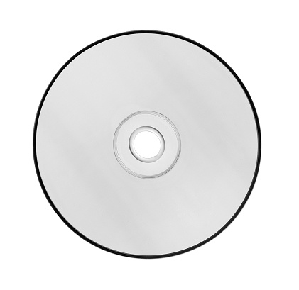 compact discs on a white background