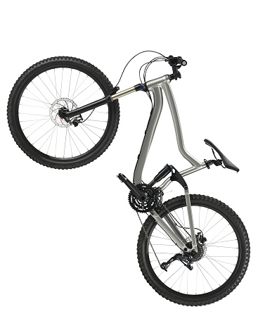 hardtail mountain bike isolated on white background