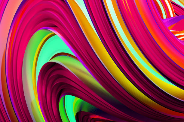 istock Abstract Colorful Background Curves 3D Illustration Render 1425910408