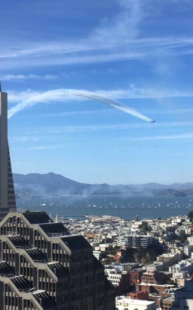 Blue Angel Maneuvers over San Francisco Bay - Fleet Week