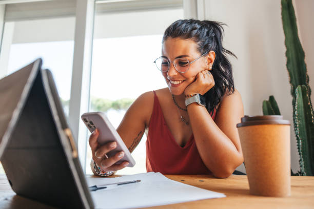 istock Woman attending to online class from home 1425918507