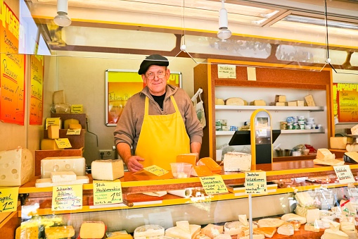 Portrait of a confident shopkeeper in a butchery