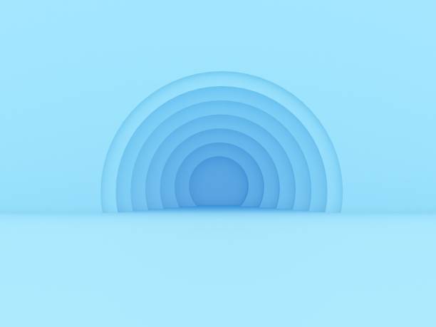 istock 3D Render of Abstract blue Composition with Podium 1425963153