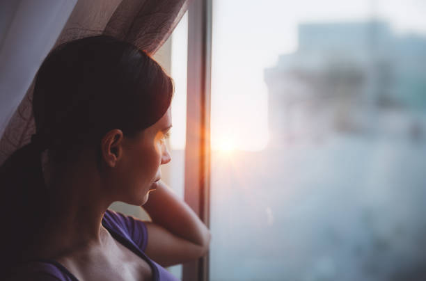 istock Peaceful Woman at Home 1425964416