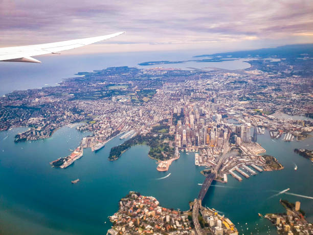 istock Airplane view of sydney cbd 1425971517