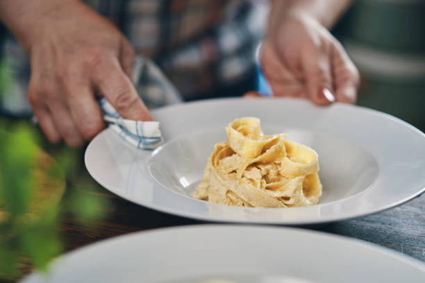 istock Fettuccine Pasta Alfredo with Parmesan 1425972063