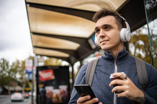 istock Student at the bus station 1425975431