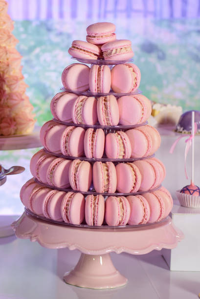 istock Pyramid of macaroons on candy bar 1425986970