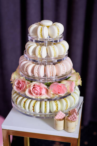 istock Pyramid of macaroons on candy bar 1425987125