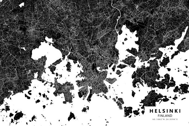 Helsinki, Finland Vector Map Topographic / Road map of Helsinki, Finland Map data is open data via openstreetmap contributors. All maps are layered and easy to edit. Roads are editable stroke. map of helsinki finland stock illustrations