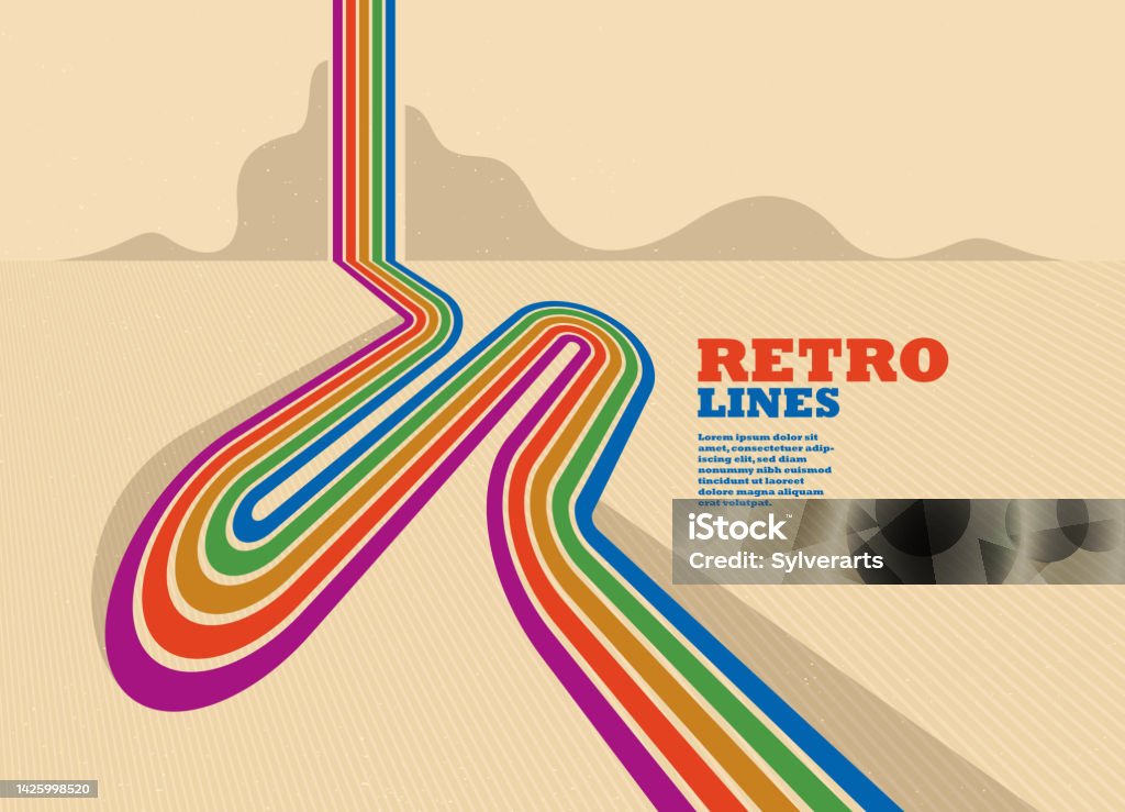 Retro Vector Graphics 3d Retro Lines Vector Abstract Background 3d Dimensional Perspective ...