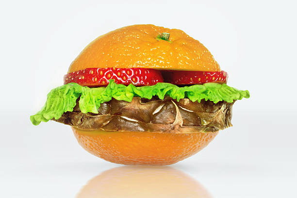 hamburger de fruits - low colestrol photos et images de collection
