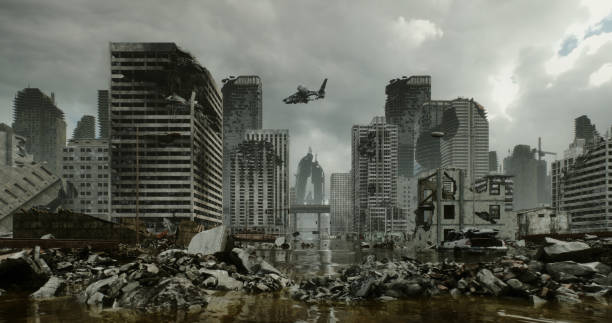 istock Post-Apocalyptic Ruined Cityscape 1426010597