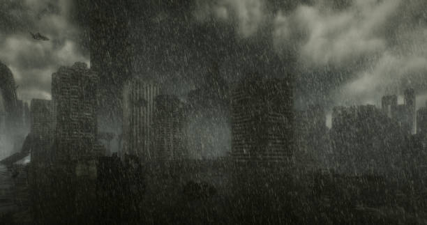 istock Post-Apocalyptic Ruined Cityscape 1426010601