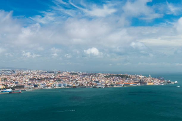 istock Panoramic views of Lisbon from Almada Cristo Rey 1426010778