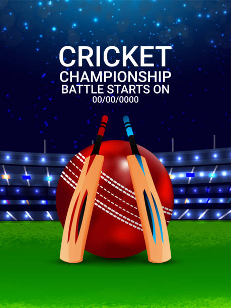 illustrations, cliparts, dessins animés et icônes de match de la ligue mondiale de cricket avec des éléments de cricket - leagues