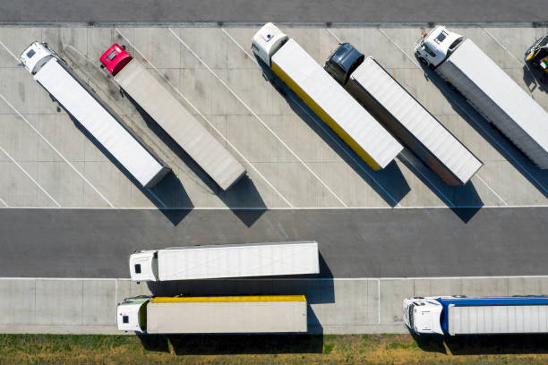 istock Trucks from Above, Parking Lot 1426022284