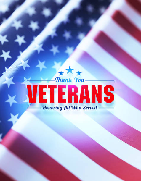 istock US Veteran's Day Concept - Veteran's Day Message Over American Flag 1426025365