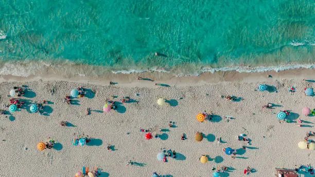 Photo of Aerial drone view of Ilıca Beach, Cesme, Izmir