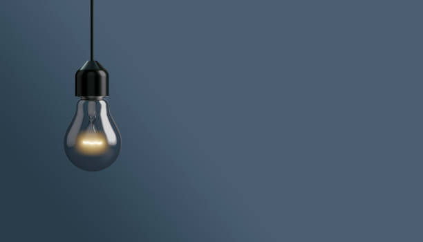 3d rendered incandescent light bulb stock photo