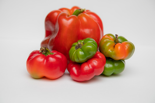 Close up of several peppers