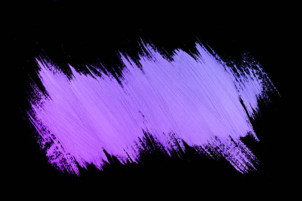 istock Purple neon gradient paint ink brush stroke isolated with clipping path. 1426054712