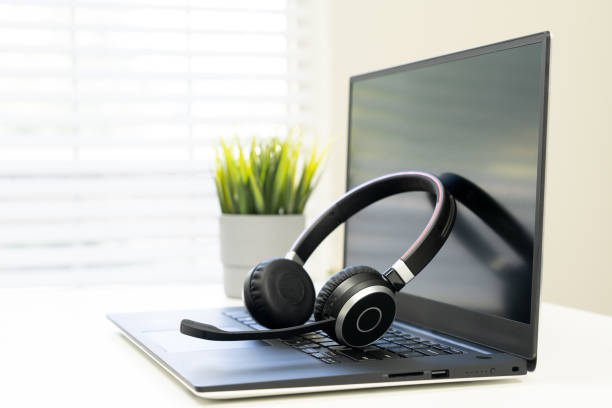 istock Headphone with laptop in office 1426054824