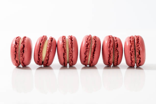 istock Red color french dessert macarons 1426056298