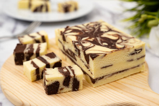 istock Steamed marble chocolate cheesecake 1426060853