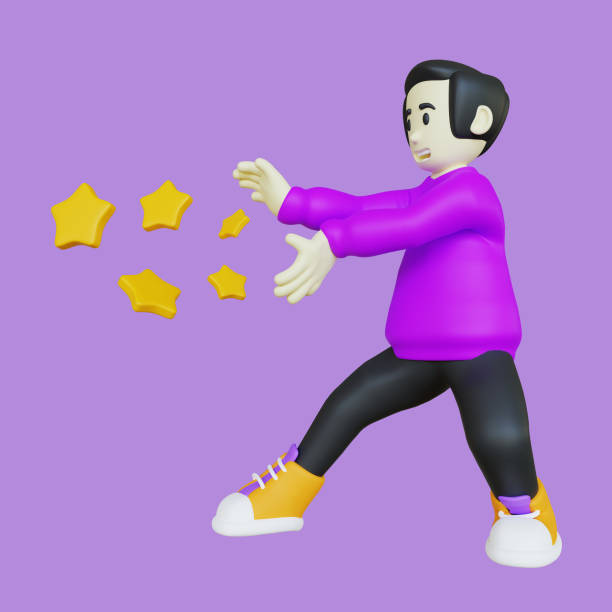 istock 3D Character Illustration with Five Stars 1426066574