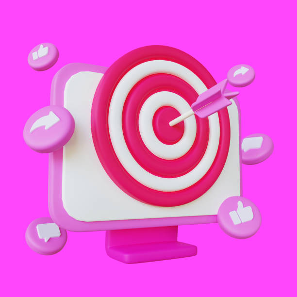 istock Stylized 3D Marketing Target Illustration 1426067520
