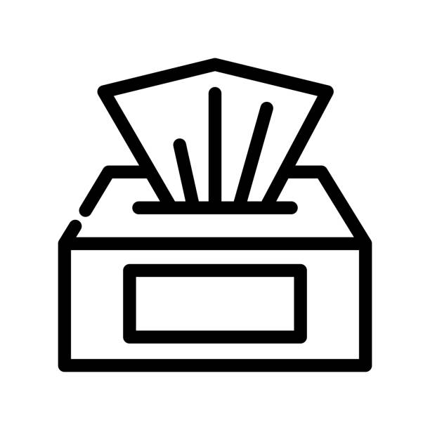 Tissue icon Illustration Vector Graphic of Tissue icon template design tissue paper box in restroom stock illustrations