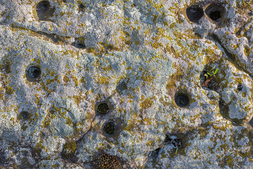 Colourful pebble stones background texture
