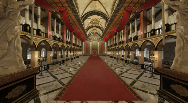 istock Fantasy royal palace interior 3d illustration 1426092933
