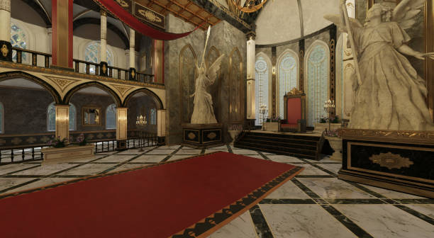 istock Fantasy royal palace interior 3d illustration 1426093314