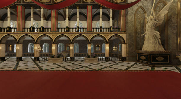 istock Fantasy royal palace interior 3d illustration 1426093333