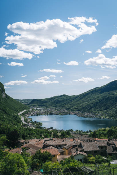 istock View over village to lake and mountains 1426104054